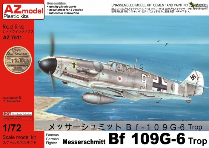 AZ Models 1/72 MESSERSCHMITT Me-109G-0 German V-Tail Fighter